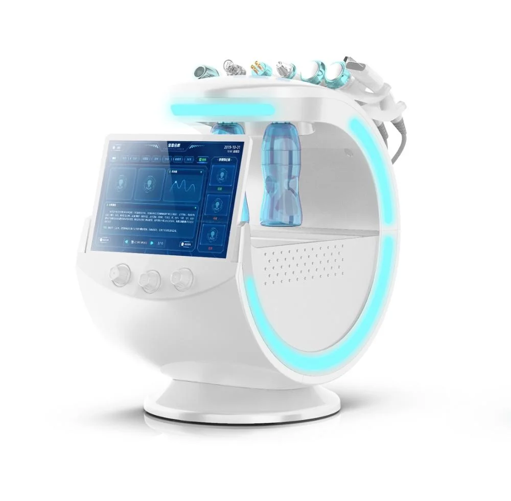 

2020 NEW! intelligent ice blue hydrafacial machine with skin analyzer oxygen jet peel rf fractional skin rejuvenation deep clean
