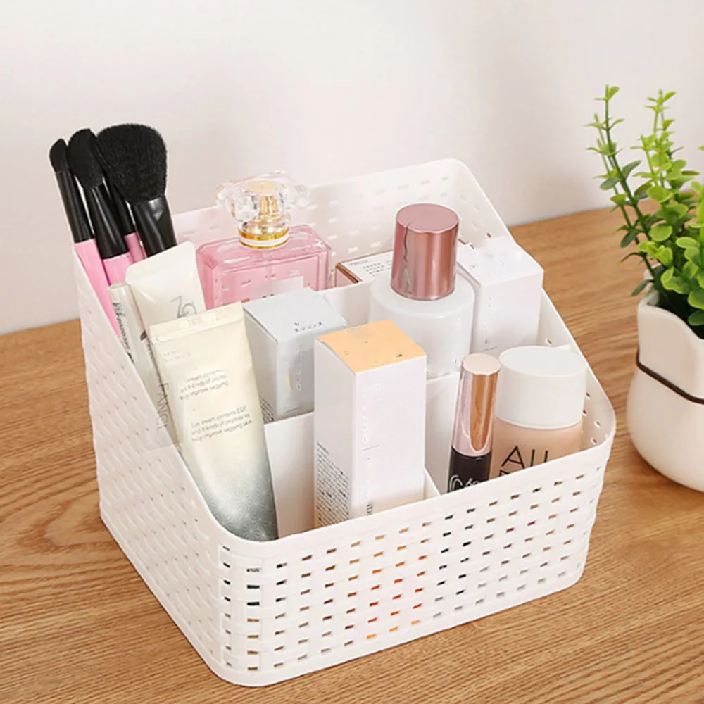 

Multi-Layer Office Desk Storage Box Cosmetic Assortment Box Bathroom Kitchen Organizer Storage Basket with 5 Small Compartments
