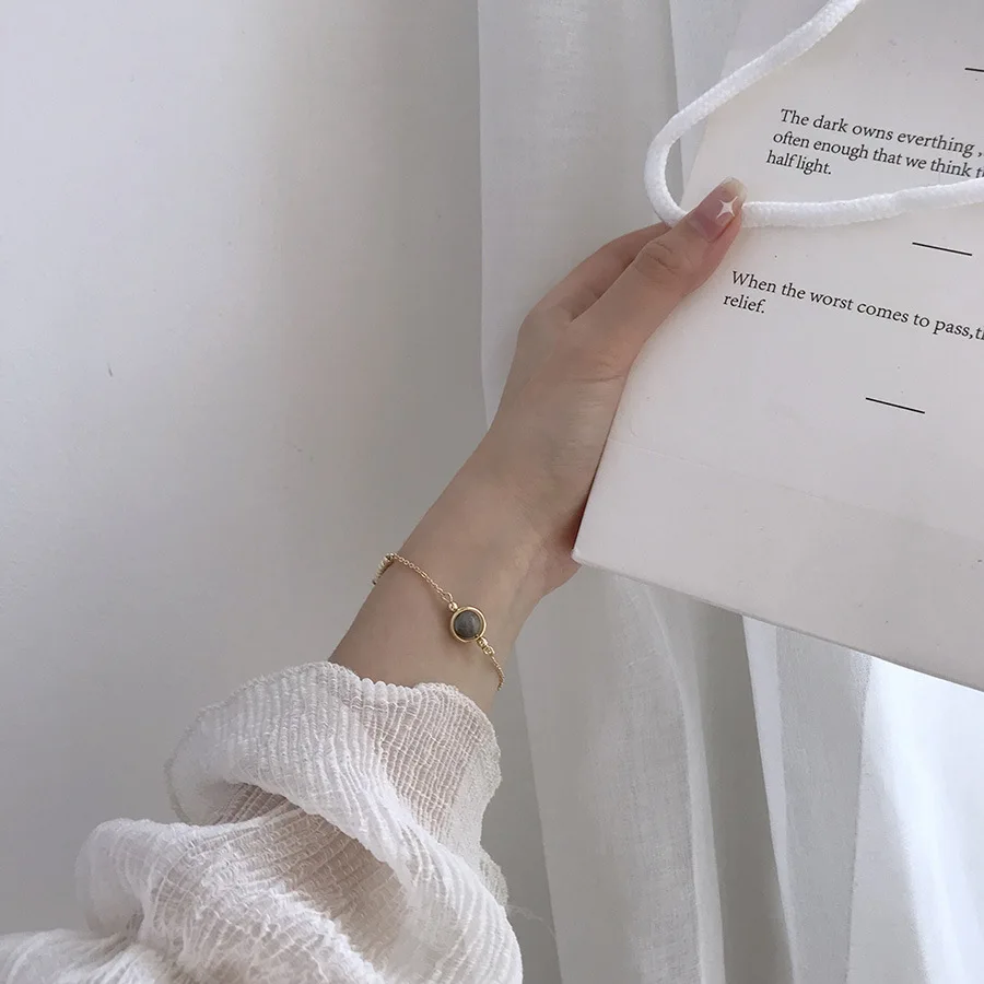 Новые корейские блестящие камни MuHan браслет с бусинами на удачу для женщин и