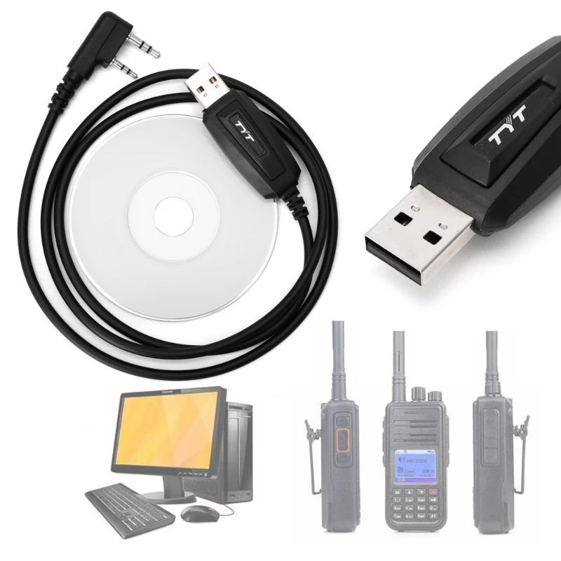USB Кабель для программирования+ CD программное обеспечение для TYT MD-380 двухсторонняя рация радио