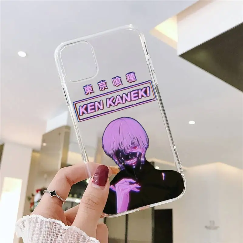 

Anime Tokyo Ghouls horror cartoon Phone Case Transparent for iPhone 11 12 mini pro XS MAX 8 7 6 6S Plus X 5S SE 2020 XR