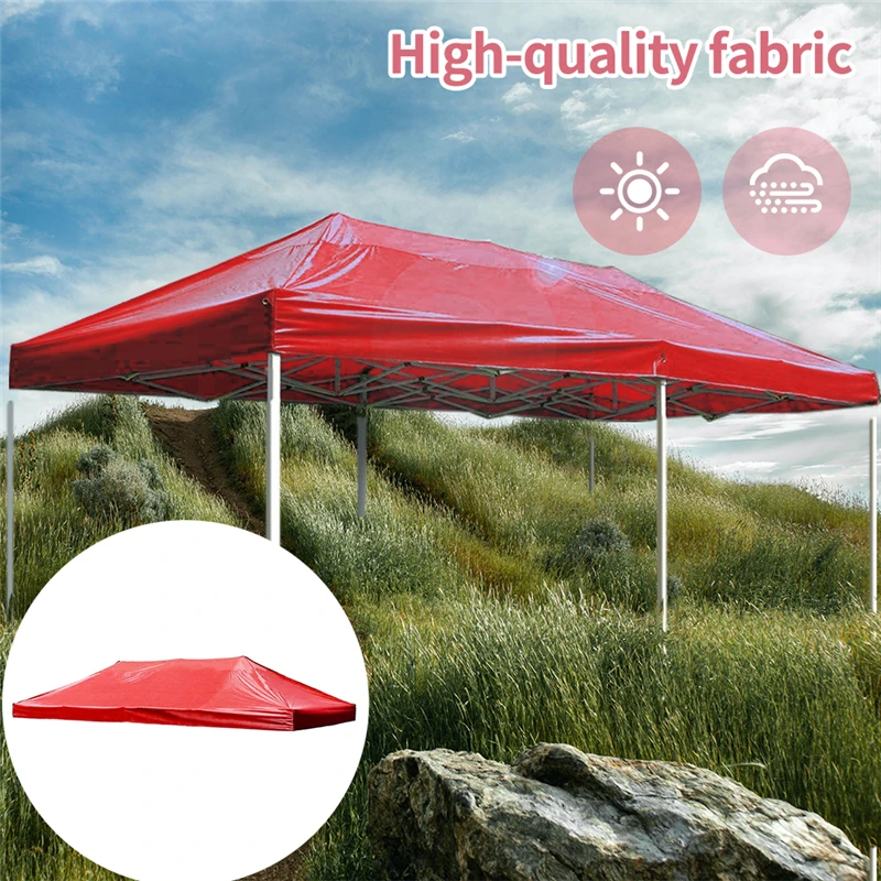 

1x Replacement Double Top Cover Tent Canopy Outdoor Gazebo Camping Beach Accessories for Hiking Park Fishing Backyard 3x6m Tarps