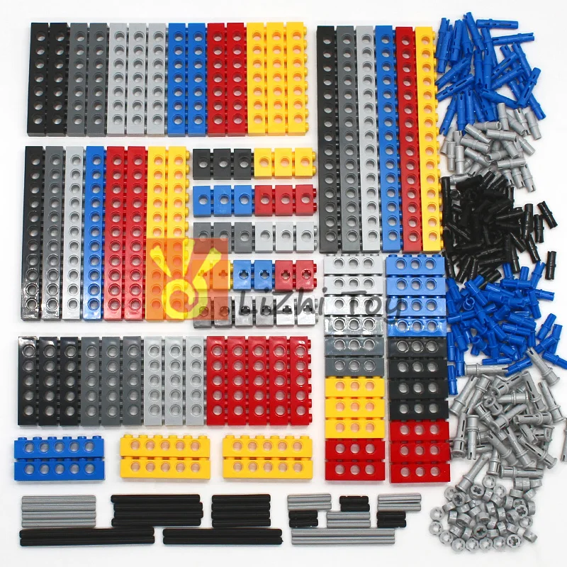 High-Tech Plastic Building Blocks Bricks Car Tires Gear Liftarm Beam Cross Axle DIY Assembling MOC Bulk Technology Set Toys | Игрушки и