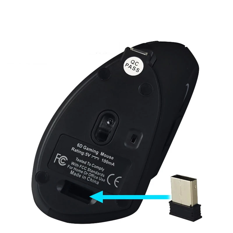 Беспроводная Вертикальная мышь CHYI перезаряжаемая эргономичная для правой/левой