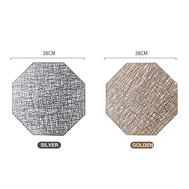 Oneup 2/4/6шт/набор ПВХ подставки в форме восьмиугольника с вырезами, теплоизолирующая подложка для дома, водонепроницаемая и противоскользящая, украшение для обеденного стола.