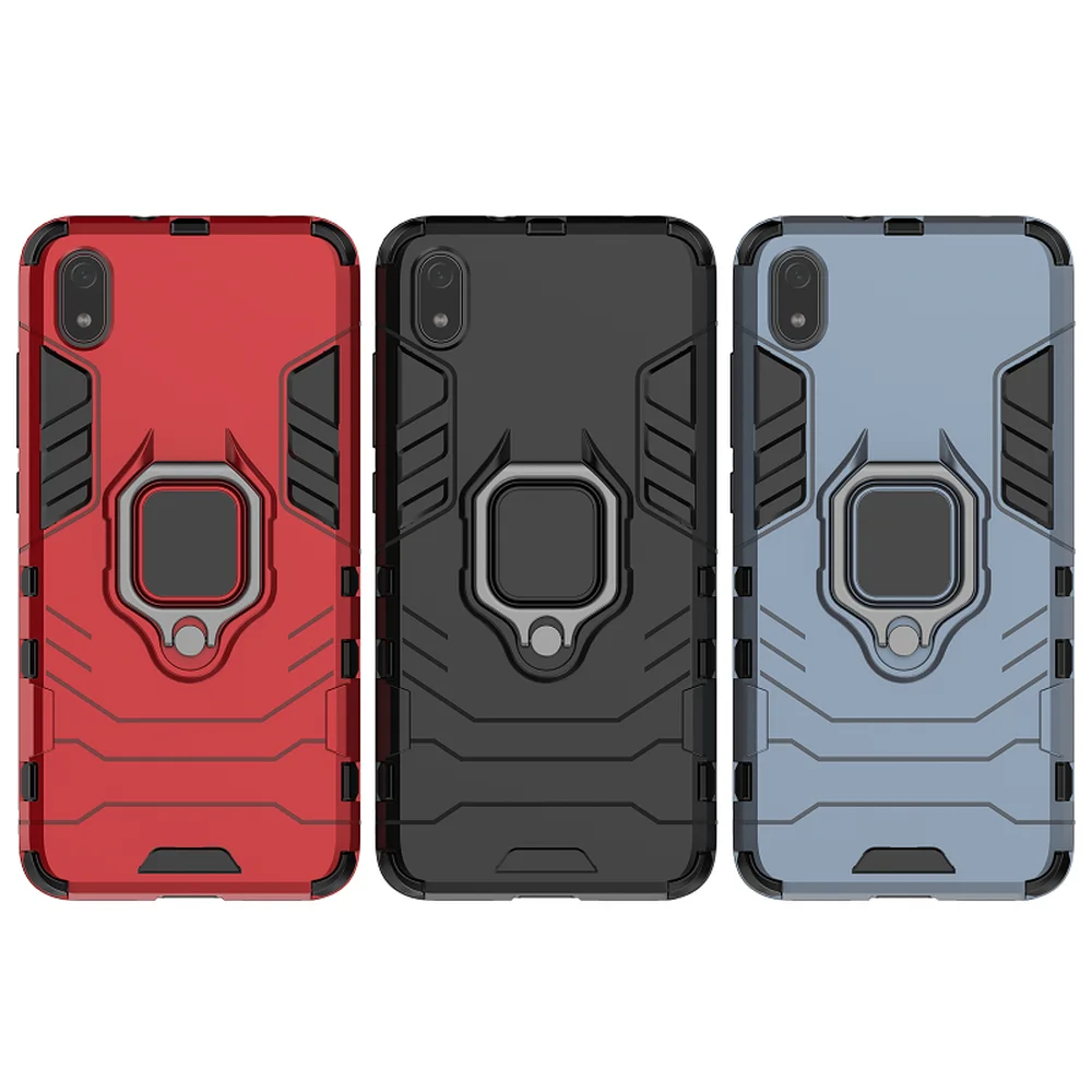 

Anti-fall Shockproof Business Case For Xiaomi 9T 8 9SE A3 A2 Lite A1 F1 Redmi Note 4X 5 6 7 7A K30 Pro Finger Ring Holder Covers