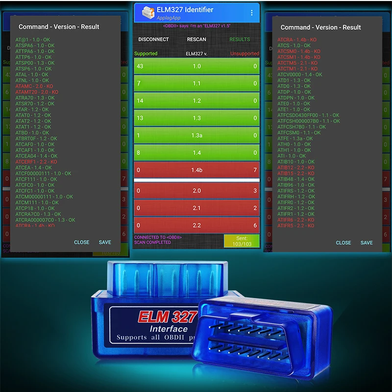 Автомобильный сканер OBD2 ELM327 V1.5 Bluetooth PIC18F25K80 чип для Android ПК OBDII ELM 327 1 5