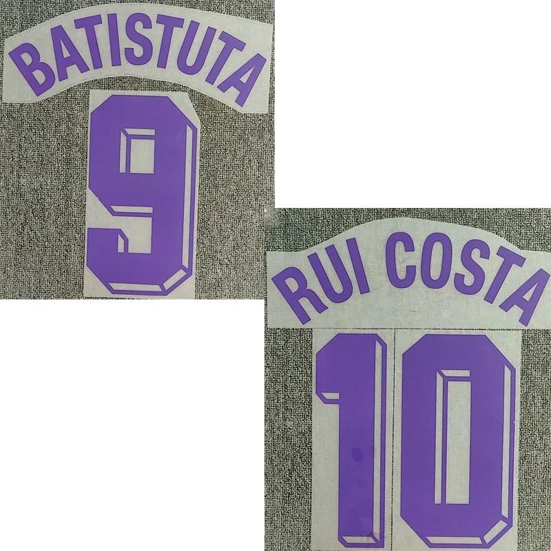 1998 2000 #9 Batistuta Nameset #10 Rui Косты печать на заказ любое имя номер железа теплообменных