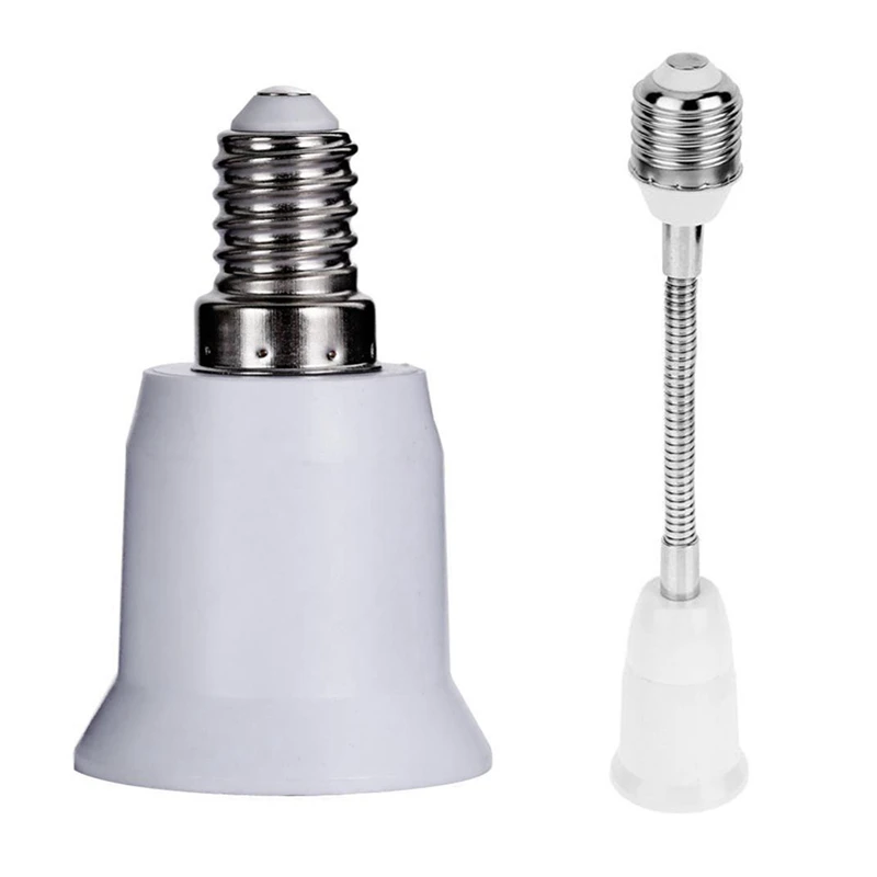

E14 To E26 E27 Adapter Chandelier Light Socket E14 To Medium Socket E26 E27 Converter Bulb Base Adapter Converter & E27 To E27 2