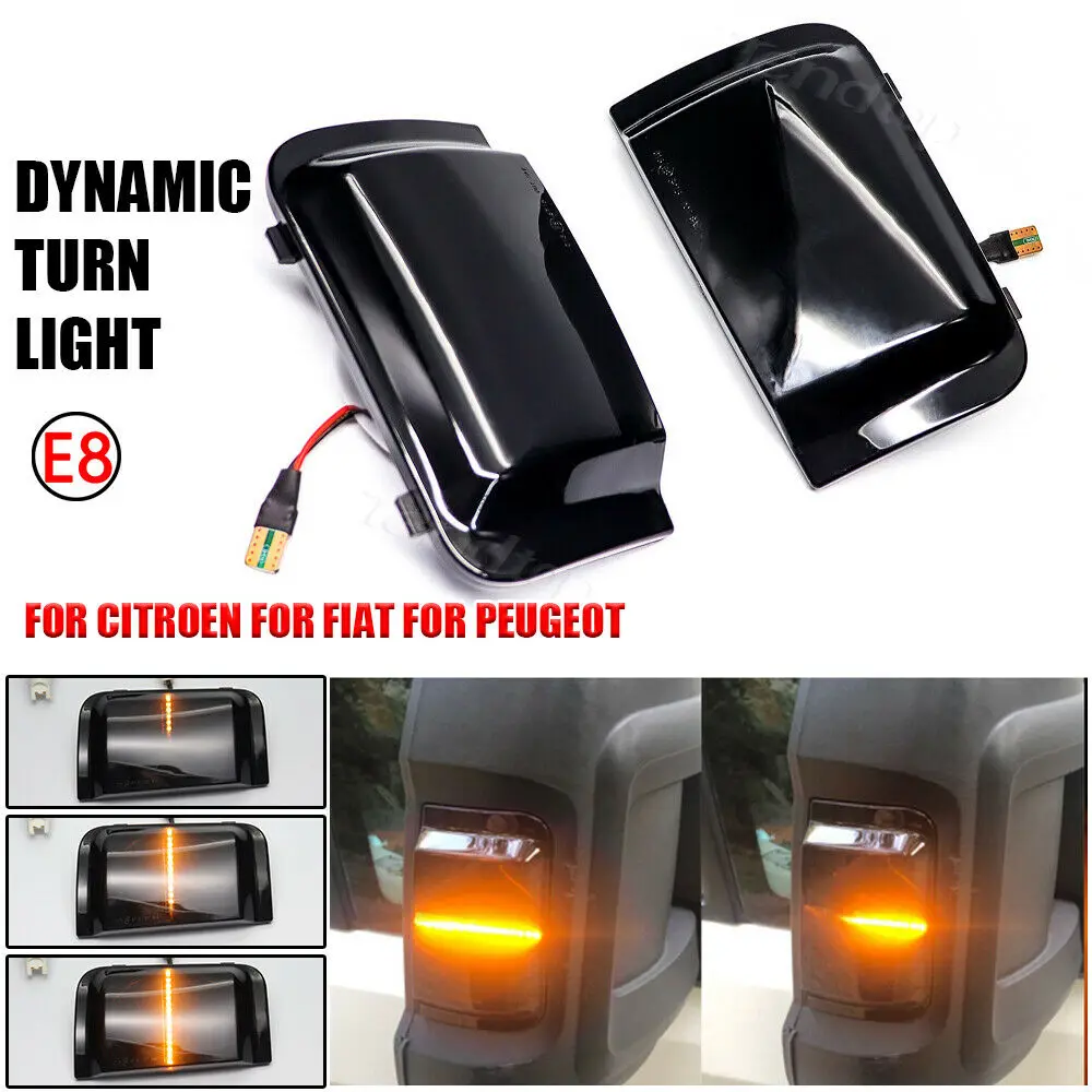 

Suitable for PEUGEOT BOXER FIAT DUCATO Citroen Rearview Mirror Modified LED Water Turn Signal Light Car Accessories For Auto