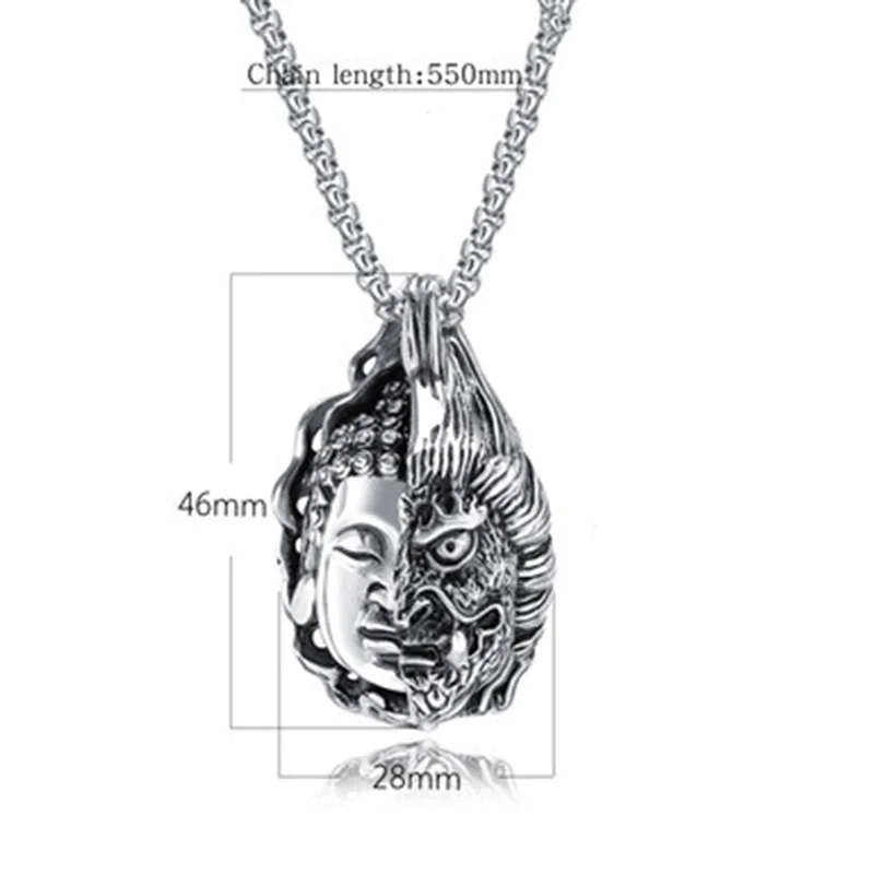 Новинка 2020 готическое ожерелье с черепом мужское креативное колье в виде Будды