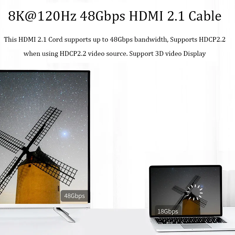 CHOSEAL Ультра HD высокоскоростной HDMI 2 1 кабель 8K 48 Гбит/с 120 Гц HDR Dolby Vision eARC HDMICord