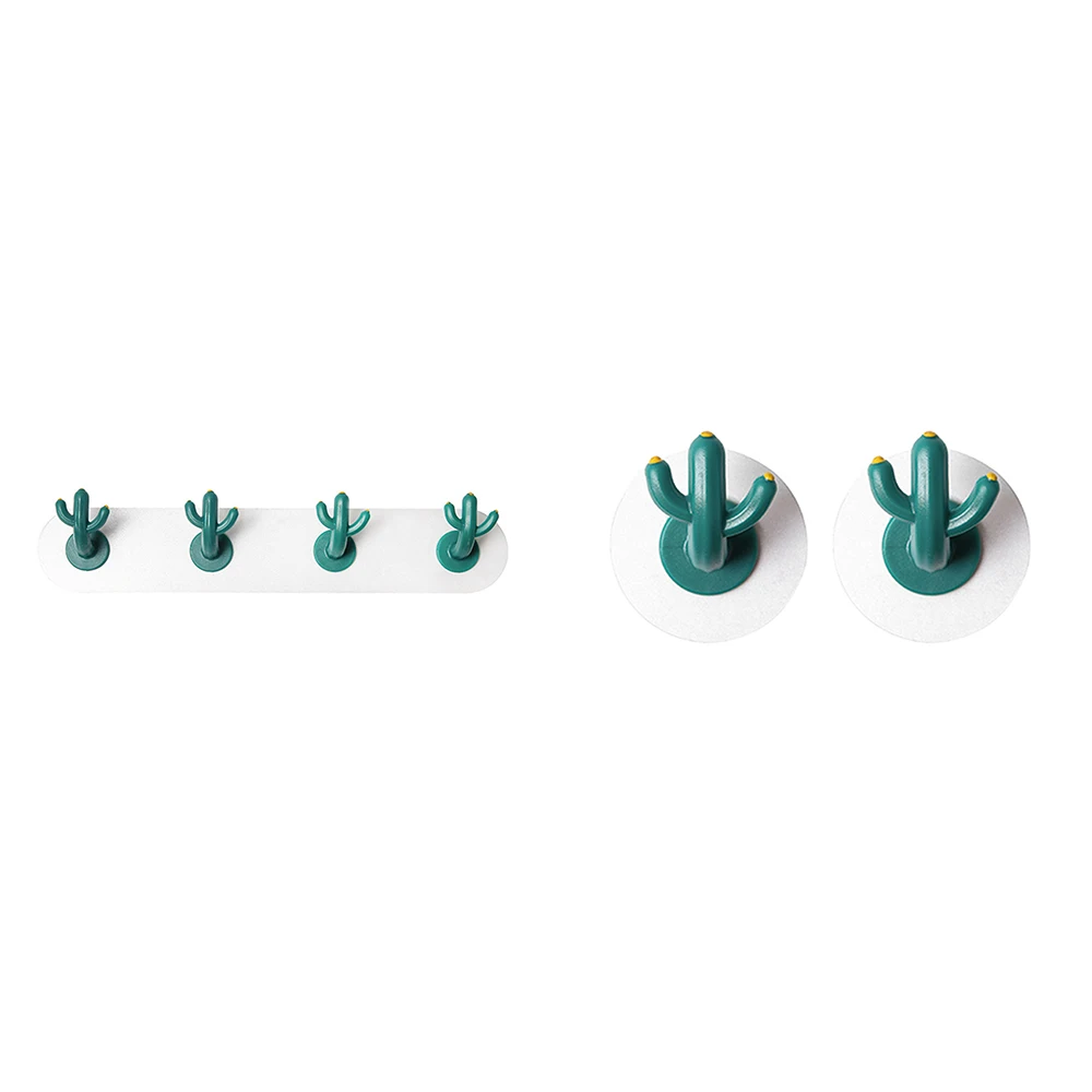 Creative Ins Tropical Cactus Hook Adhesive Artificial Plant Home Decor Storage Organizer Key Rack Bathroom Kitchen Towel Hanger |
