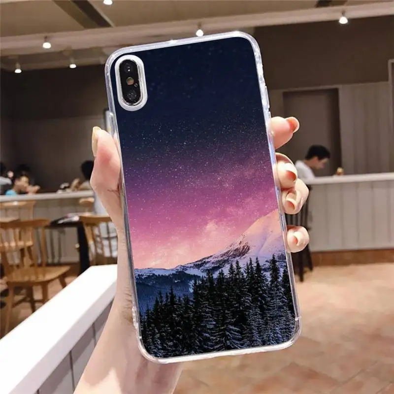 

Scenic travel mountain road Phone Case Transparent soft For iphone 5 5s 5c se 6 6s 7 8 11 12 plus mini x xs xr pro max
