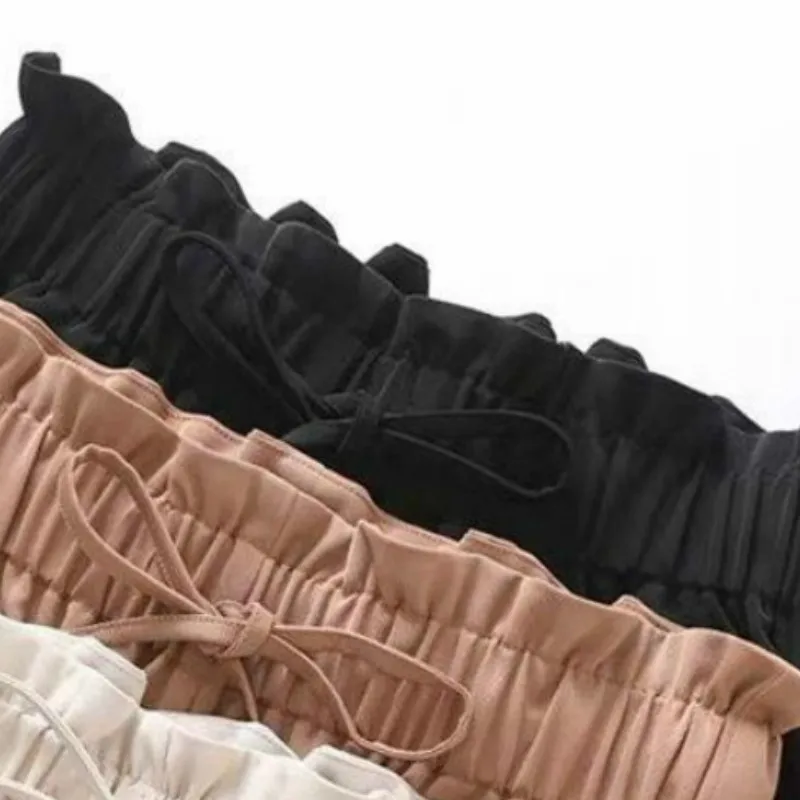 

Shorts Women Solid Plus Size 5XL Elastic Waist Breathable Soft Summer Wide Leg Hot Short Casual Korean Vintage Womens Streetwear