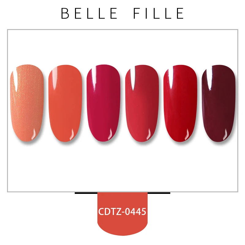 Belle Fille 15 мл гель лаки для ногтей комплект полу Перманентный Нейл арт гелевое