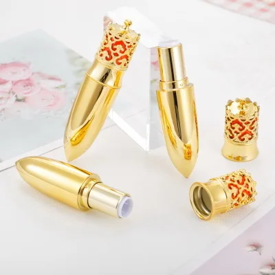 

10/30/50Pcs Spot supply of gold bright gold bullet nose Lipstick tube air tube 12.1mm
