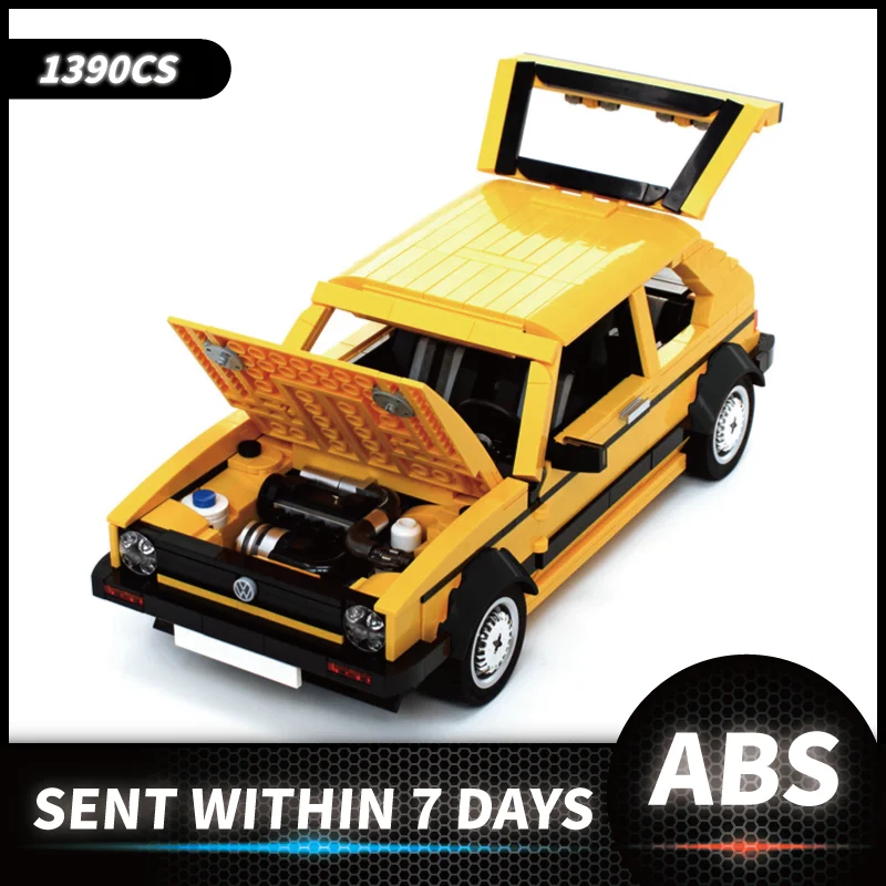 

Модель гоночного автомобиля MOC Volkswagen Golf Mk1, конструктор, кирпичи, игрушки «сделай сам», образовательный подарок для детей