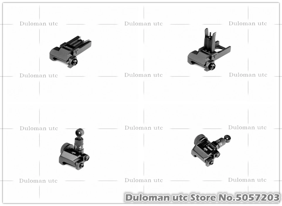 Duloman utc KAC M4 складной передний и задний прицел Набор Тактический PDW/SR25 передний складной и 200-600 м откидной задний прицел