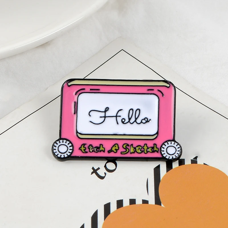 Эскизная доска эмали штырь травления эскиз для рисования на булавке значок из