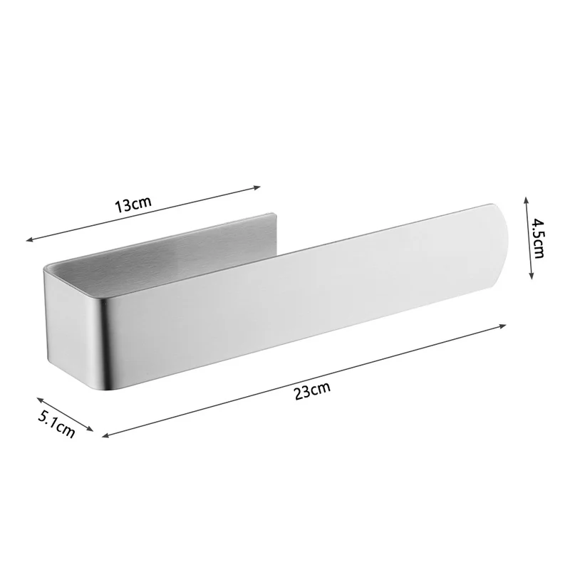 

Stainless Steel Towel Rack Self-adhesive Wall Hanging Brushed Towel Holder Kitchen Towel Rack Hanger Storage Shelf Bath Hardware