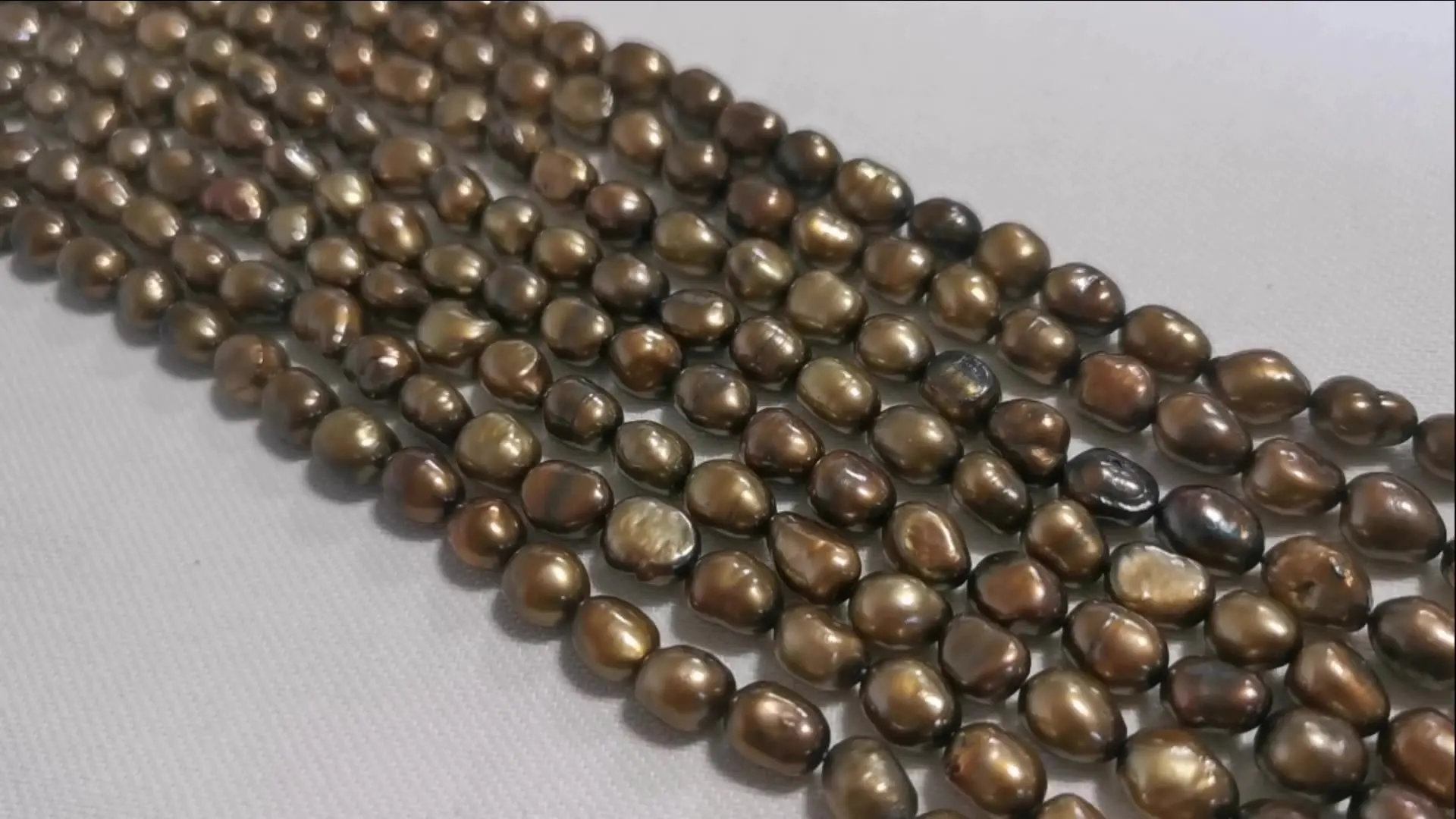 Wholesale Price 8-9mm Brown Baroque Pearl Strand For Jewelry Making | Beads