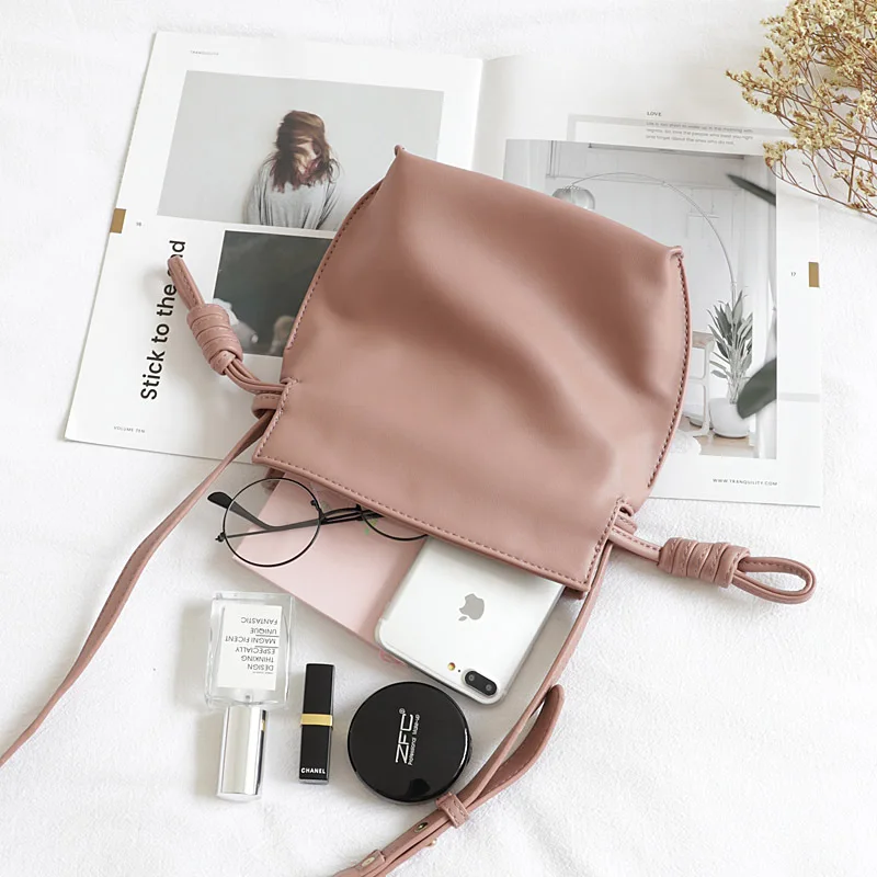 Youda оригинальный шнурок простая сумка на плечо сплошной цвет PU Материал Дамы