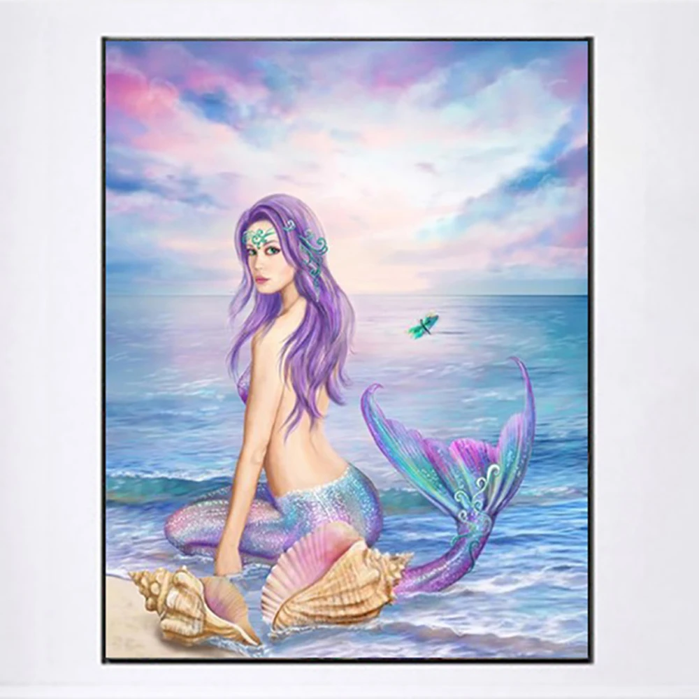 

5D Diamond Painting DIY Mermaid Embroidery Cross Crafts Stitch Arts Kit 30 X40CM Mural Wall Hanging Home Decoration Paintings