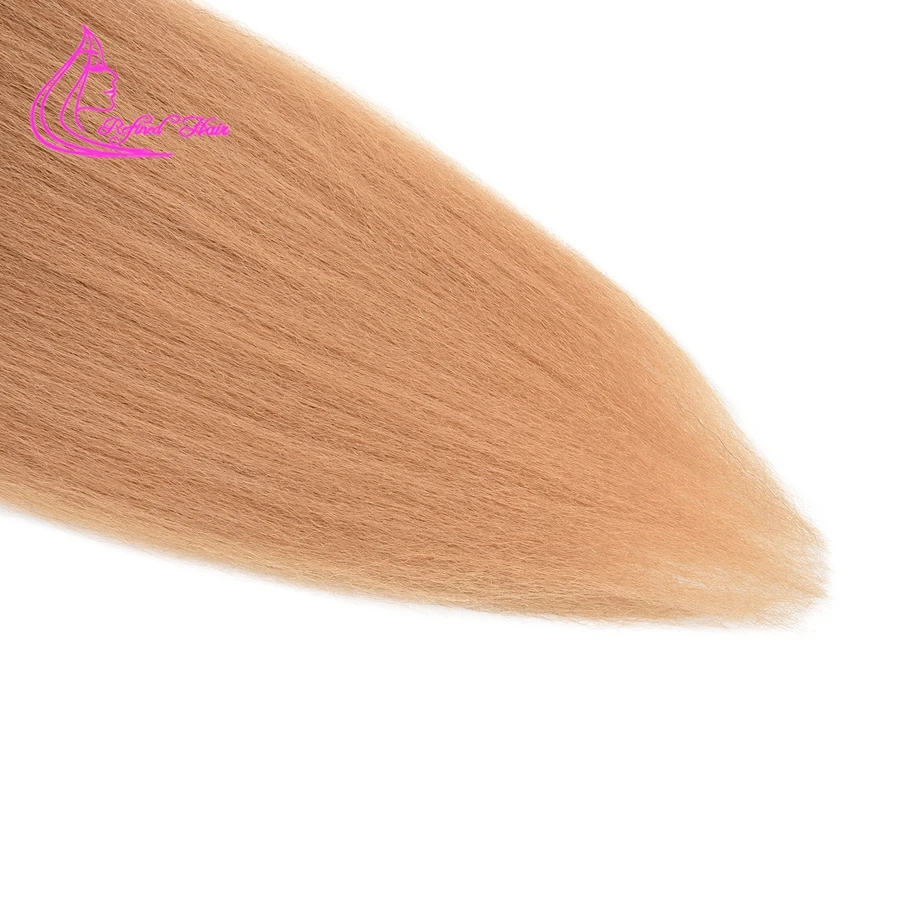 Refined Hair Pre Stretched Braiding Extensions Ombre Brown Blonde Jumbo Braids Synthetic Heat Resistant Yaki Straight |