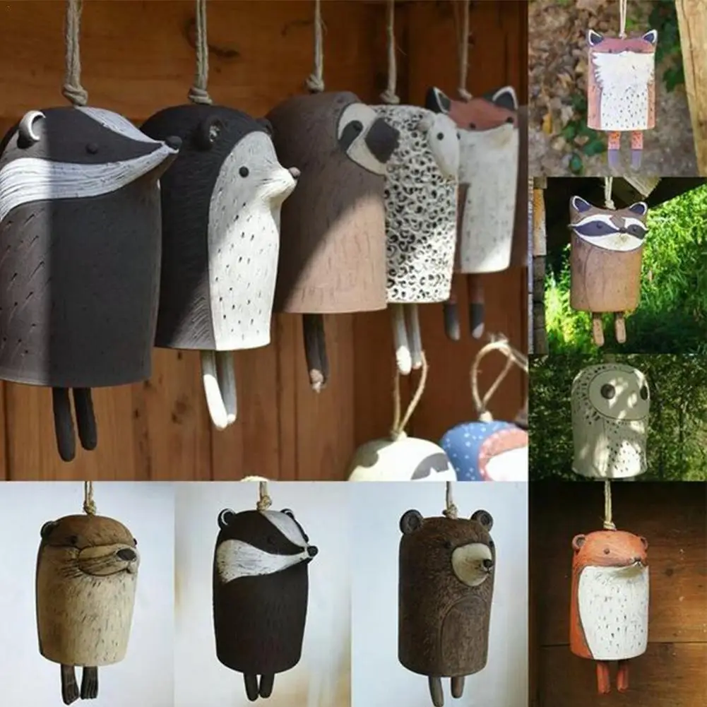

Lovely Rustic Animal Wind Chimes Room Decoration Baby Room Decor Cute Resin Plastic Animal Wind Chimes Hanging Pendant Gift