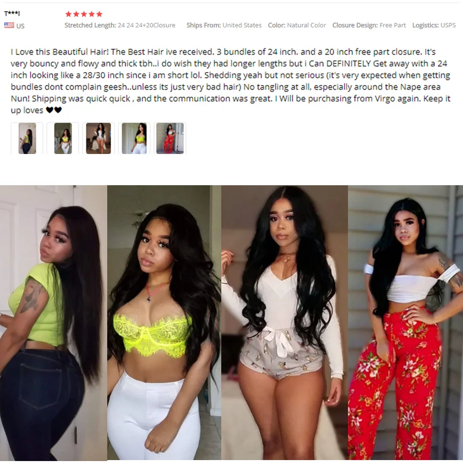 Бразильские волнистые волосы 3 пряди с закрытием человеческие на шнуровке 4