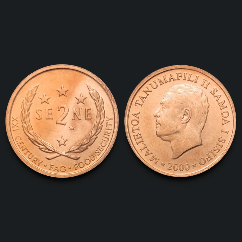 Самоа 2 Cent Fao 2000 оригинальные монеты 100% Unc | Дом и сад