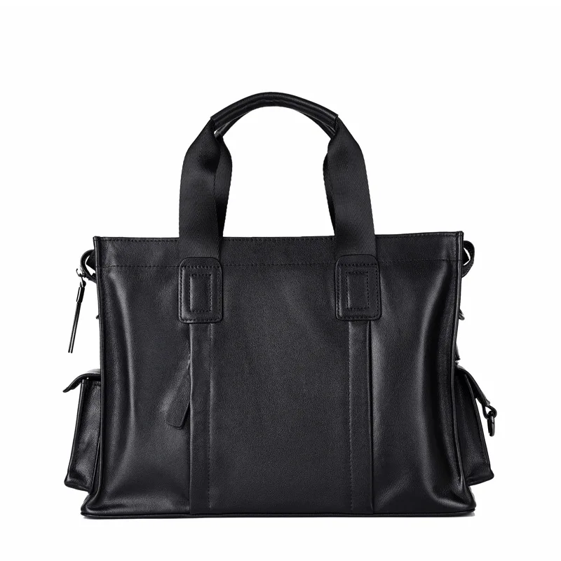 

Black handbag briefcase men's large-capacity casual men's bag custom document bag hand bag