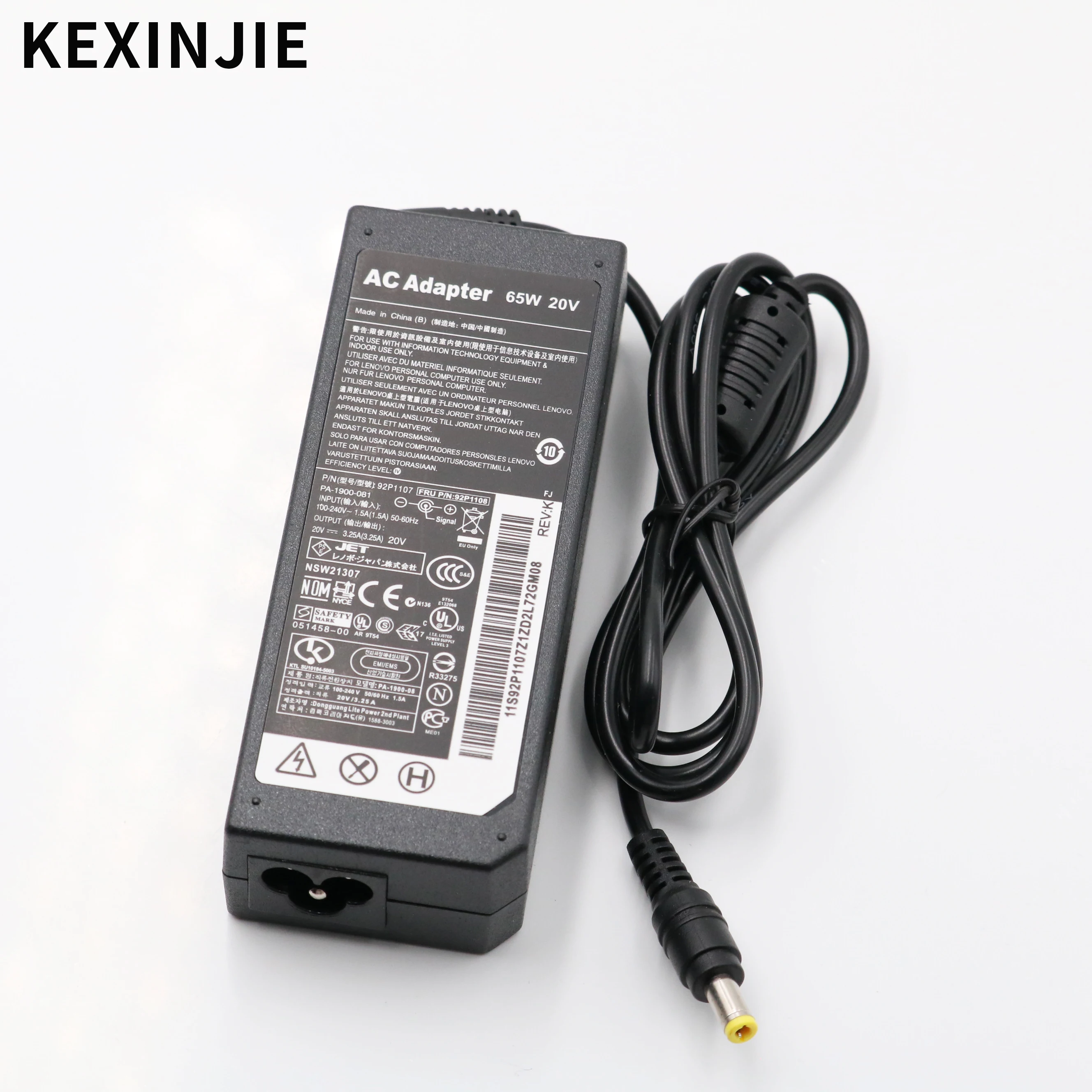 20V 3.25A 65 Вт зарядное устройство для ноутбука Lenovo IdeaPad Z500 Z560 Z570 Z575 Z580 Z585 ноутбук 36001646