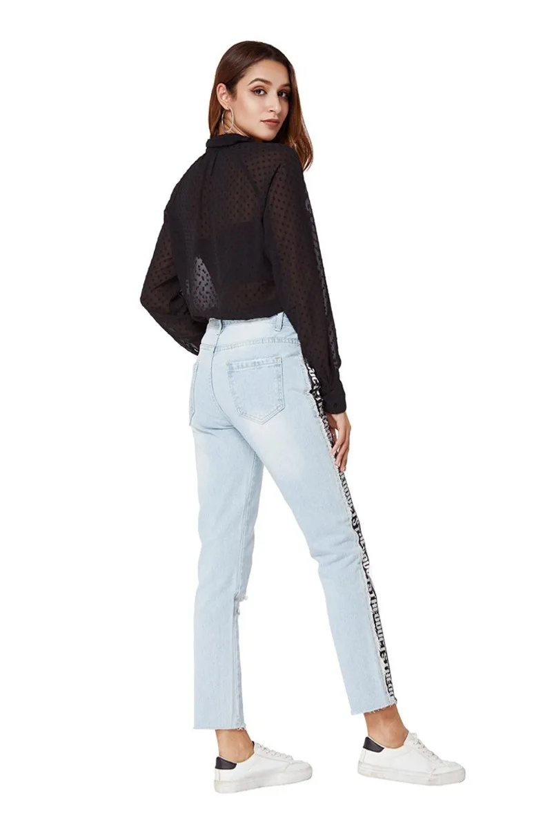 

2021 ladies jeans women spring European and American street casual loose trousers
