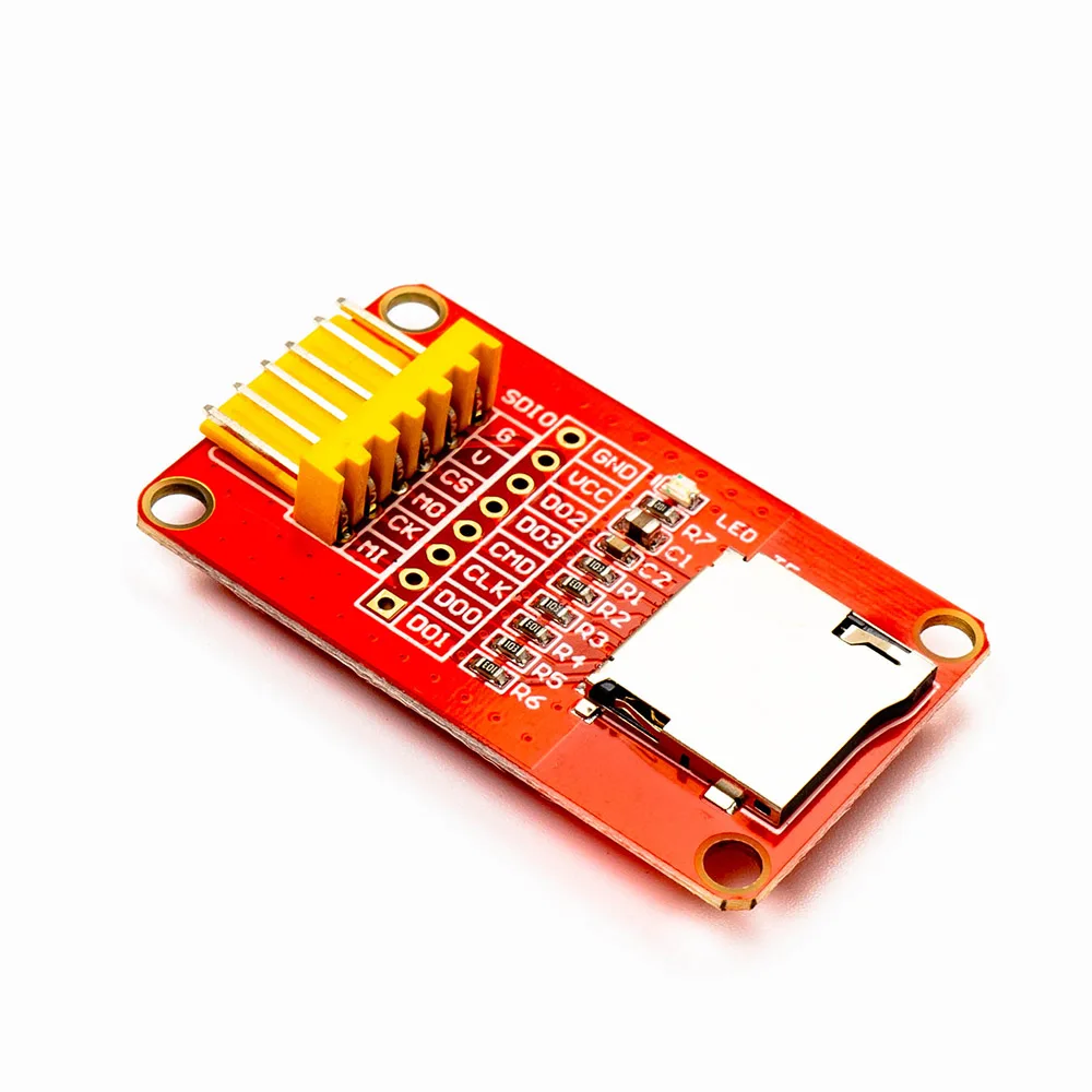 Модуль Micro SD TF Card SPI SDIO для Diy MCU STM32 AVR PIC Arduino Raspberry Pi GPIO | Электронные компоненты и