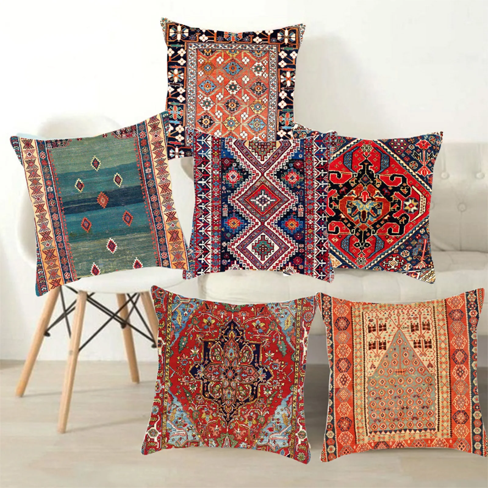 

1Pc Persian Turkish Style Pattern Covers Cases Pillow Decorative Softness Cover Pillow Living Room Sofa Car Home Decoration