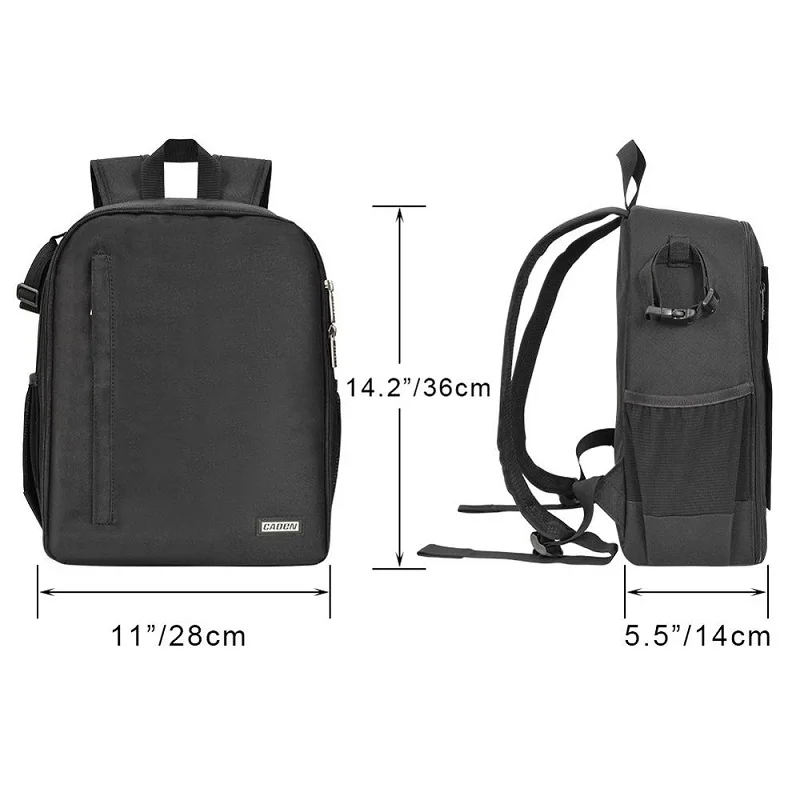 caden dslr camera bag waterproof backpack laptop digital camera lens photograph luggage bags for canon nikon universal type free global shipping
