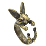 QIAMNI кольцо ручной работы с милым животным котом для женщин и девочек и мужчин, модные вечерние украшения в виде кошачьего хвоста, подарок для любимого питомца, аксессуары - Цвет основного камня: rabbit