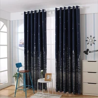 curtains for living dining room bedroom thickened single sided bright hot silver bronzing star castle curtain shading included