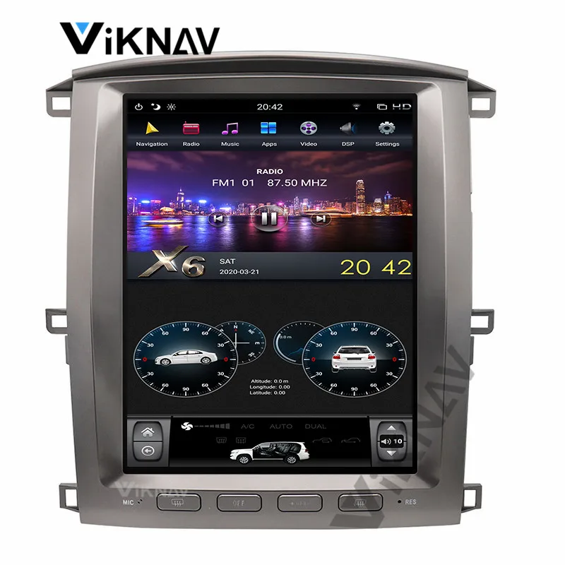 

12,1 дюймов Android Автомобильный GPS навигатор для-TOYOTA Land Cruiser 2003-2007 мультимедийный плеер Поддержка carplay