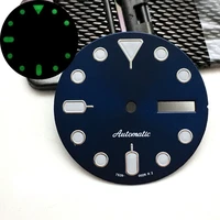 28 5mm nh36 watch dial green luminous dial for nh36a nh36 movement modified abalone dial mod watch parts tools with s logo