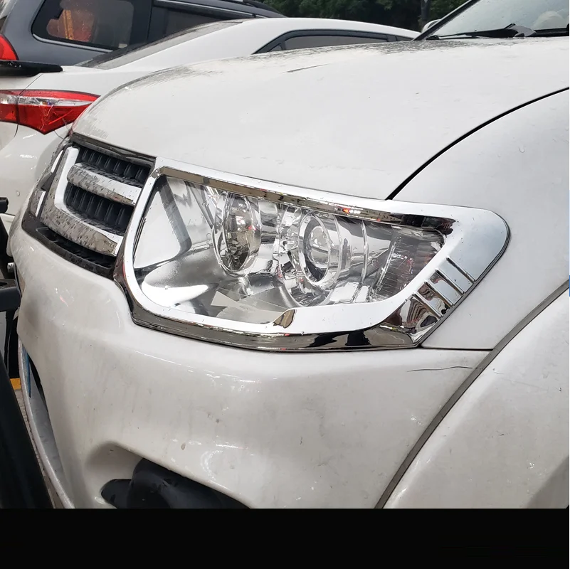 Накладка на фару для Mitsubishi Pajero Sport ABS chrome накладка заднюю декоративная модель -