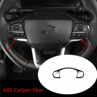 abs carbon fiber for ford explorer 2020 2021 car steering wheel switch button control frame decoration cover trim accessories