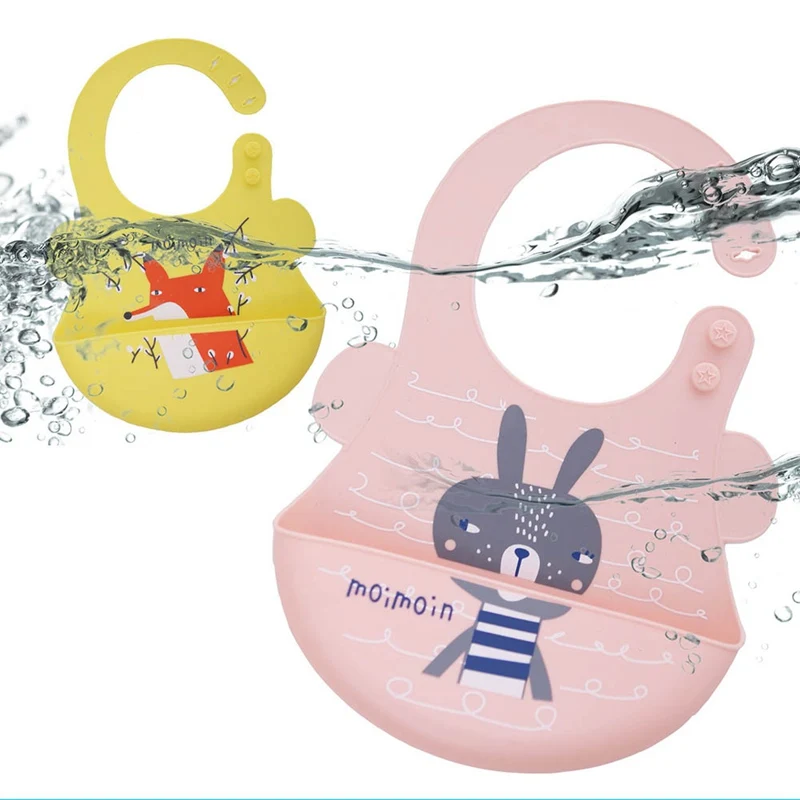 Детские мягкие силиконовые нагрудники с мультяшным животным рисунком Детский