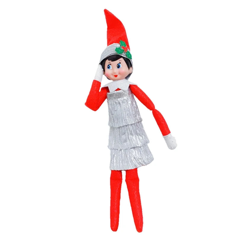 

C5AA Fine Doll Handmade Party Dress Casual Outfits for Christmas Party