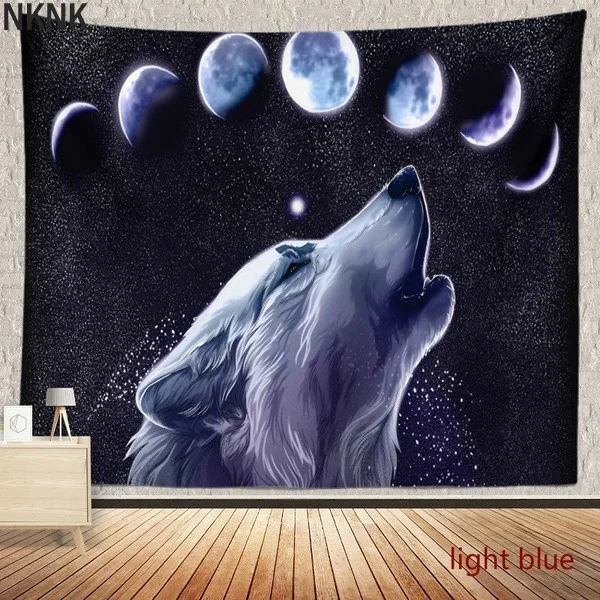 

Wall Hanging Tapestry Livingroom Wall Cloth Lion King Wolf Background Cloth Wall Tapestry Aesthetic Animal Hanging Blanket