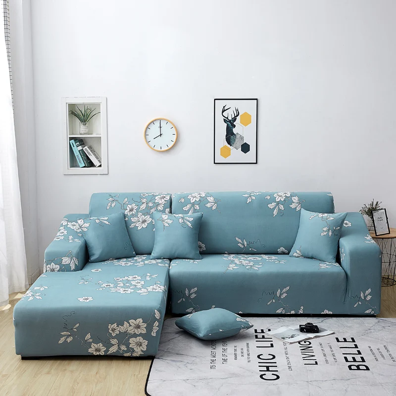 L форма d покрывала для дивана стрейч мебель протектор полиэстер Loveseat диване крышка шезлонг Стрейч L форма диван Slipcover - Цвет: E
