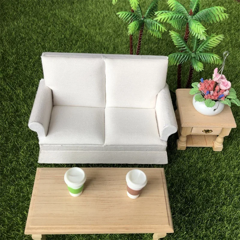 

1:12 Dollhouse Miniature Furniture Double-Seater Sofa Dollhouse Furniture Accessories