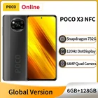 Сотовый телефон POCO X3 NFC, 6 ГБ 128 ГБ, экран Глобальная версия дюйма, Восьмиядерный процессор Snapdragon 732G, экран 6,67 дюйма, камера 64 мп, 5160 мАч